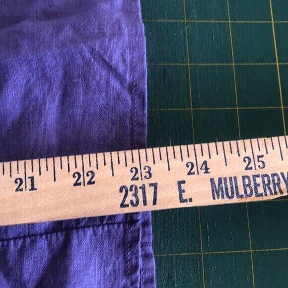 Quizz Again Linen Blend Vtg Y2K Button Front Floral Embroider Short Sleeve Top M - Picture 6 of 6